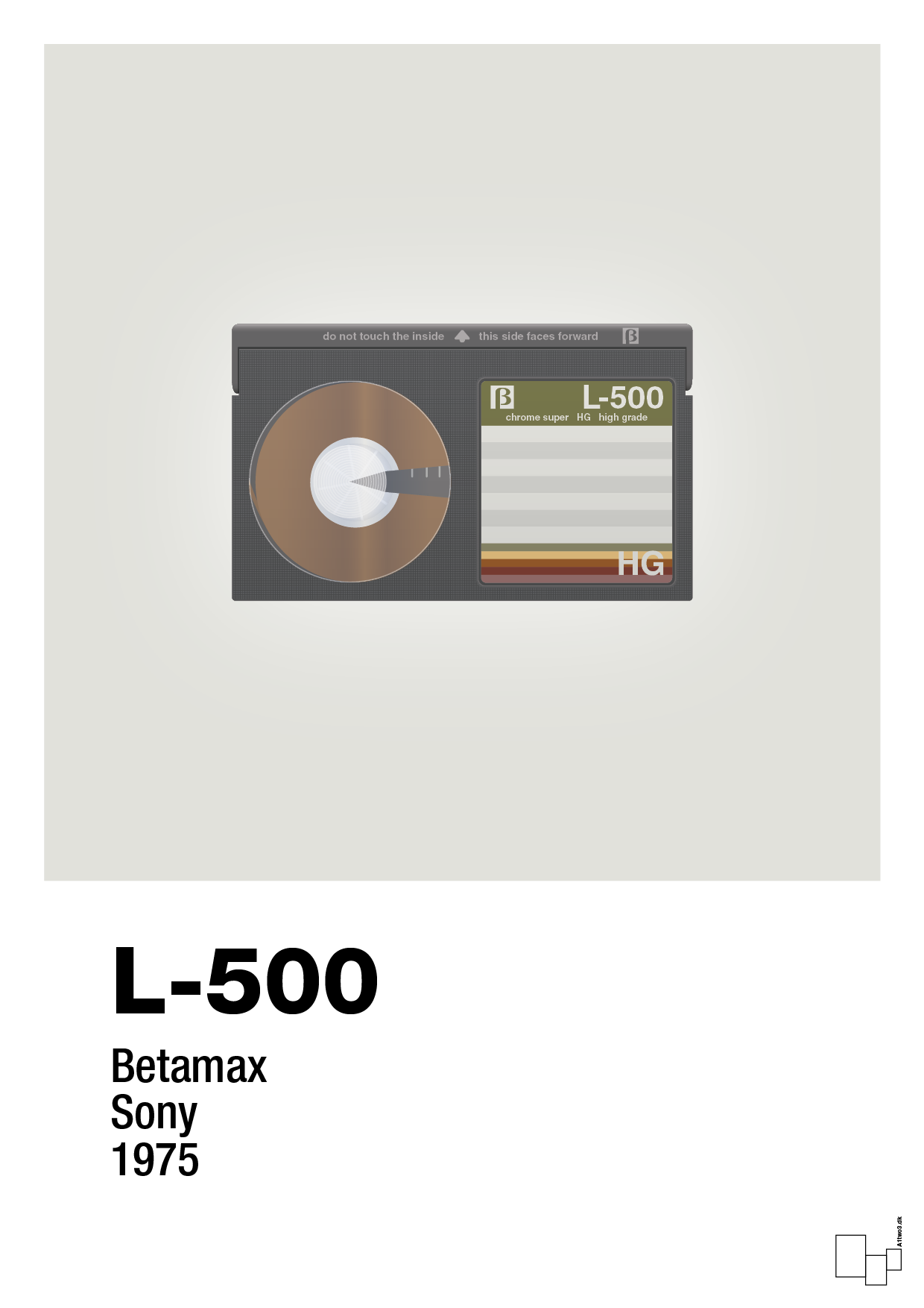 plakat: videobånd l-500 - painters white-Retro-A1two3