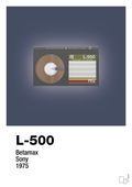 Videobånd l-500 - petrol-Retro-A1two3