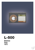 Videobånd l-500 - petrol-Retro-A1two3