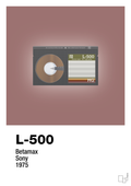 plakat: videobånd l-500 - plum-Retro-A1two3