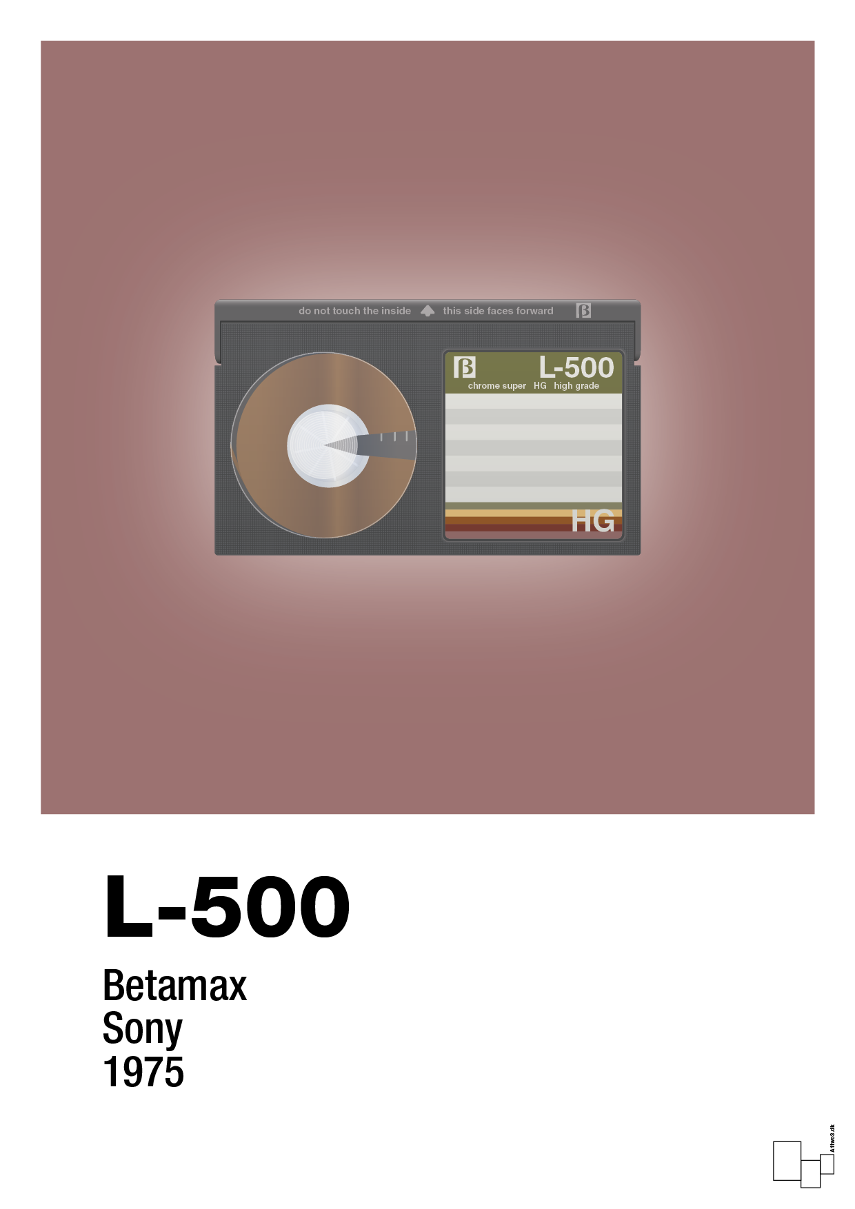 plakat: videobånd l-500 - plum-Retro-A1two3