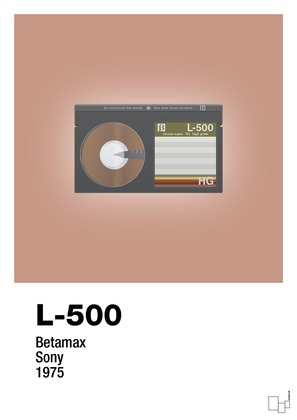 plakat: videobånd l-500 - powder-Retro-A1two3