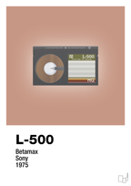 plakat: videobånd l-500 - powder-Retro-A1two3