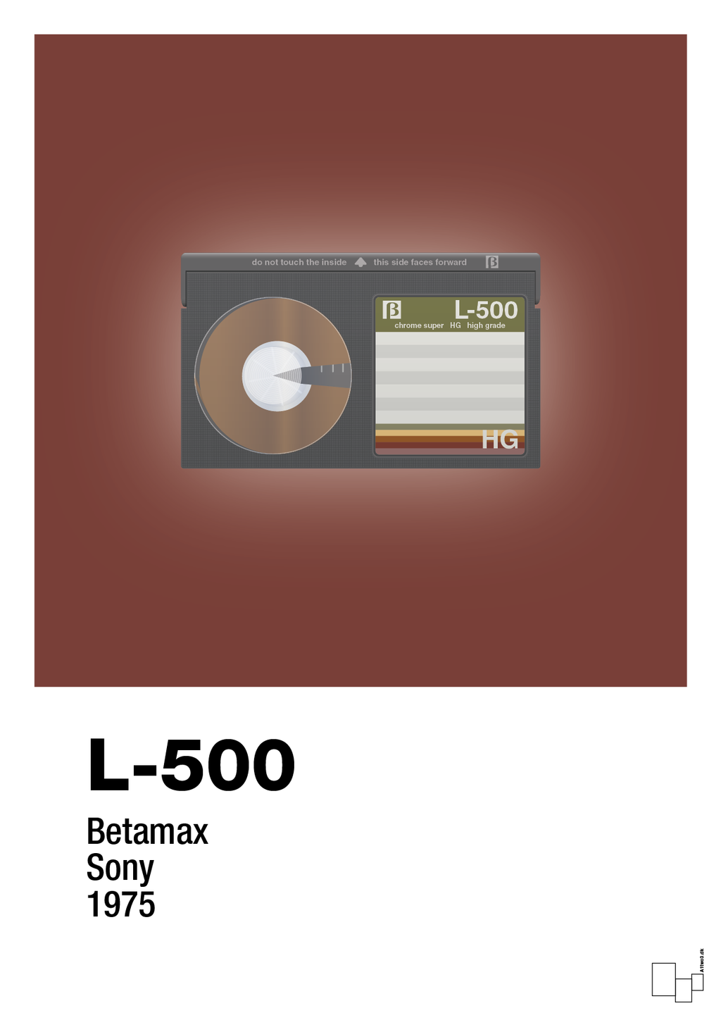 plakat: videobånd l-500 - red pepper-Retro-A1two3