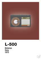 plakat: videobånd l-500 - red pepper-Retro-A1two3