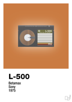 plakat: videobånd l-500 - rumba orange-Retro-A1two3