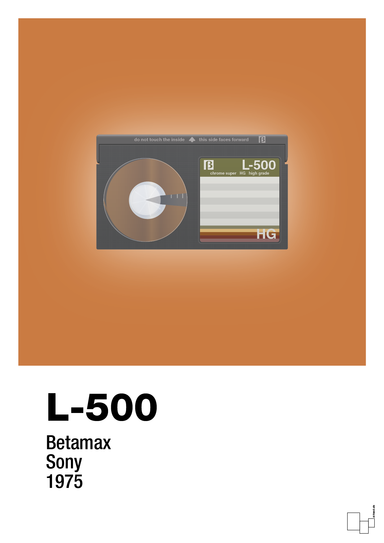 plakat: videobånd l-500 - rumba orange-Retro-A1two3