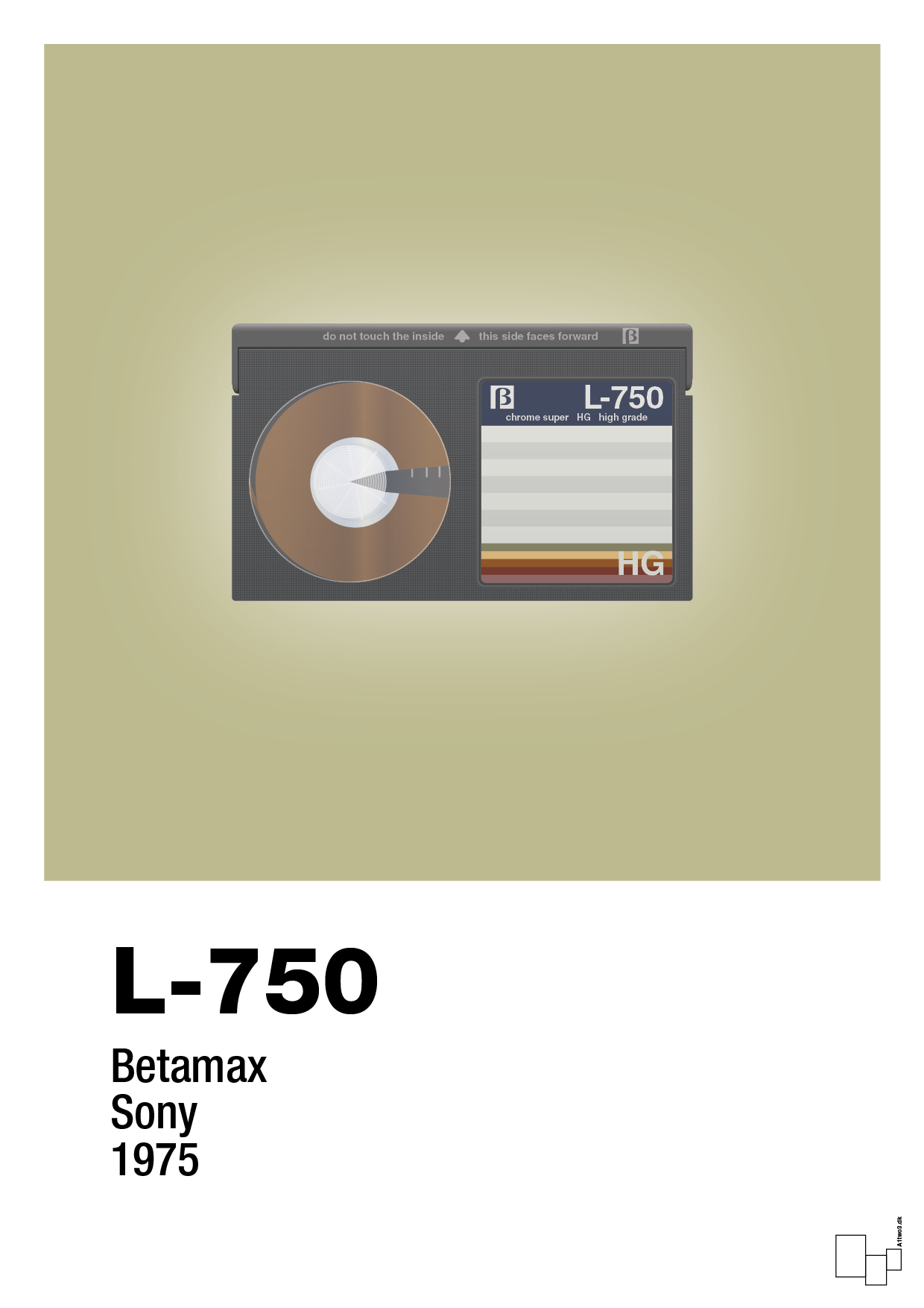 plakat: videobånd l-750 - back to nature-Retro-A1two3