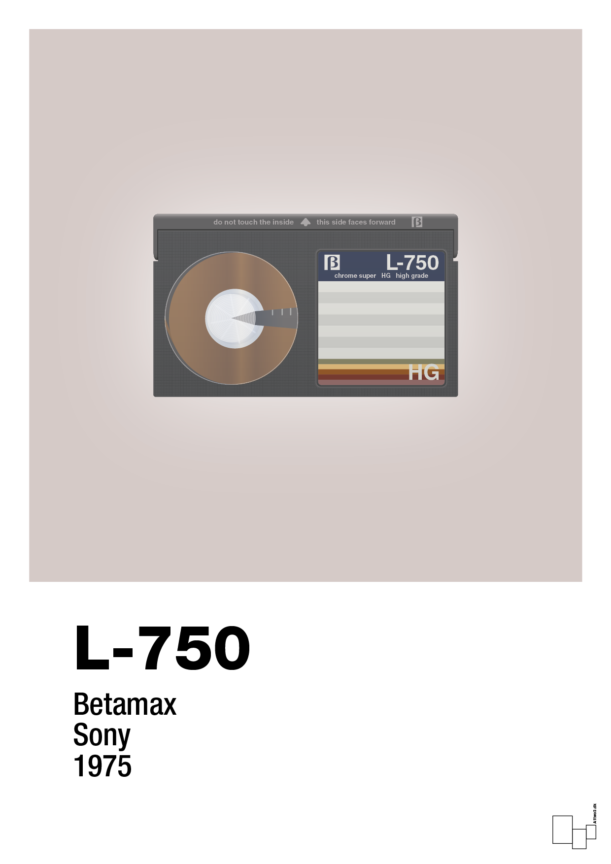 plakat: videobånd l-750 - broken beige-Retro-A1two3