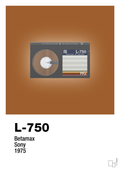 plakat: videobånd l-750 - cognac-Retro-A1two3