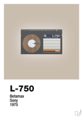 plakat: videobånd l-750 - creamy mushroom-Retro-A1two3