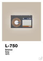 plakat: videobånd l-750 - creamy mushroom-Retro-A1two3