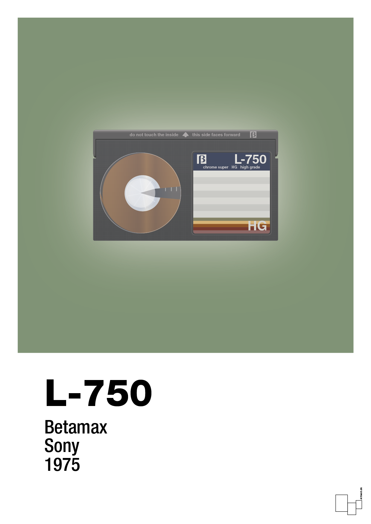 plakat: videobånd l-750 - jade-Retro-A1two3
