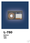 plakat: videobånd l-750 - lapis blue-Retro-A1two3