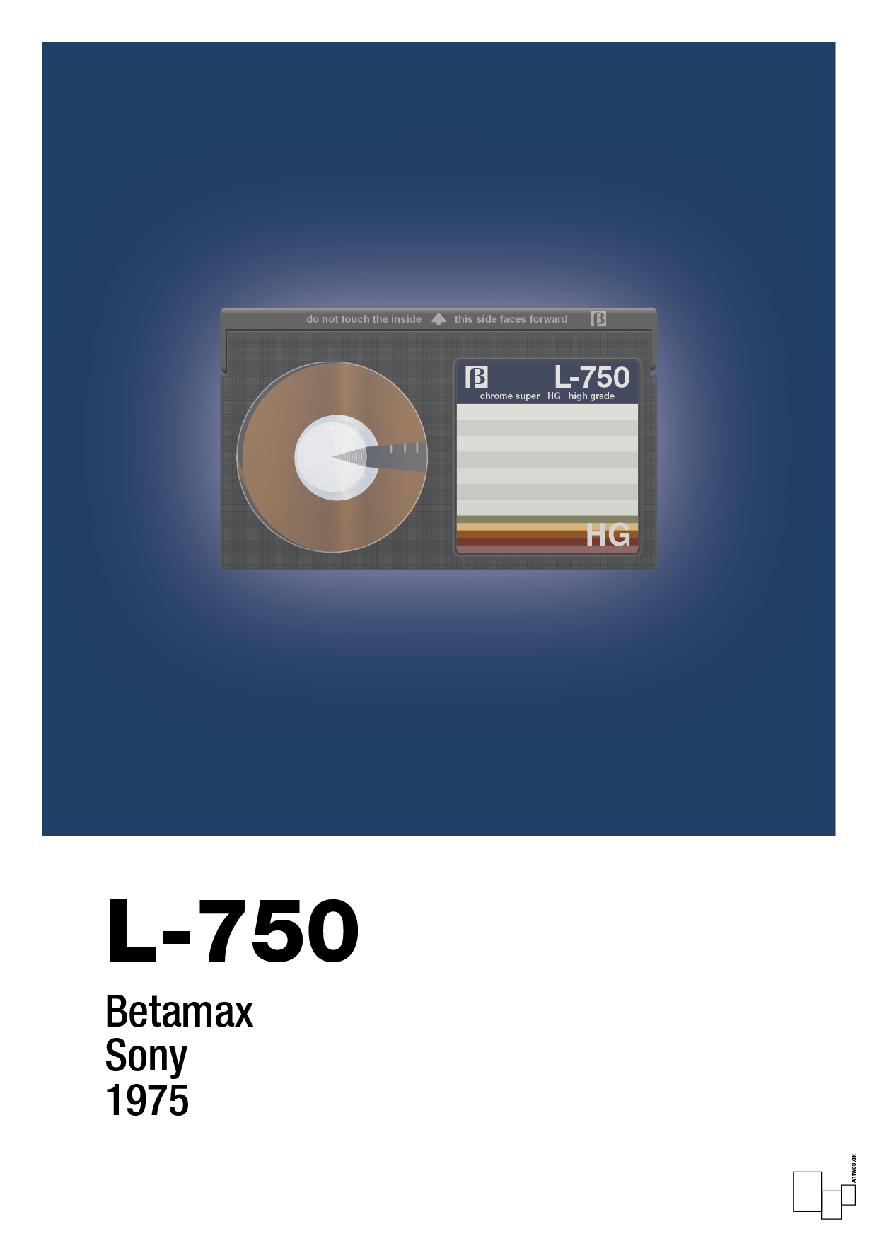 plakat: videobånd l-750 - lapis blue-Retro-A1two3
