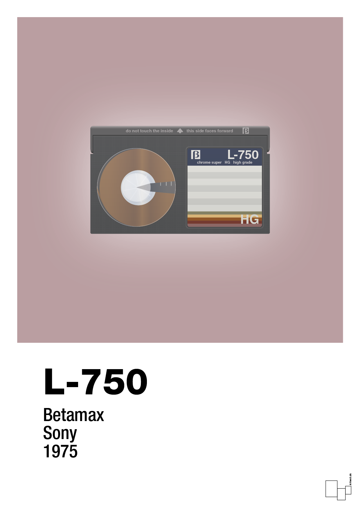 plakat: videobånd l-750 - light rose-Retro-A1two3
