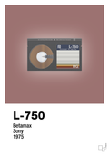 plakat: videobånd l-750 - plum-Retro-A1two3