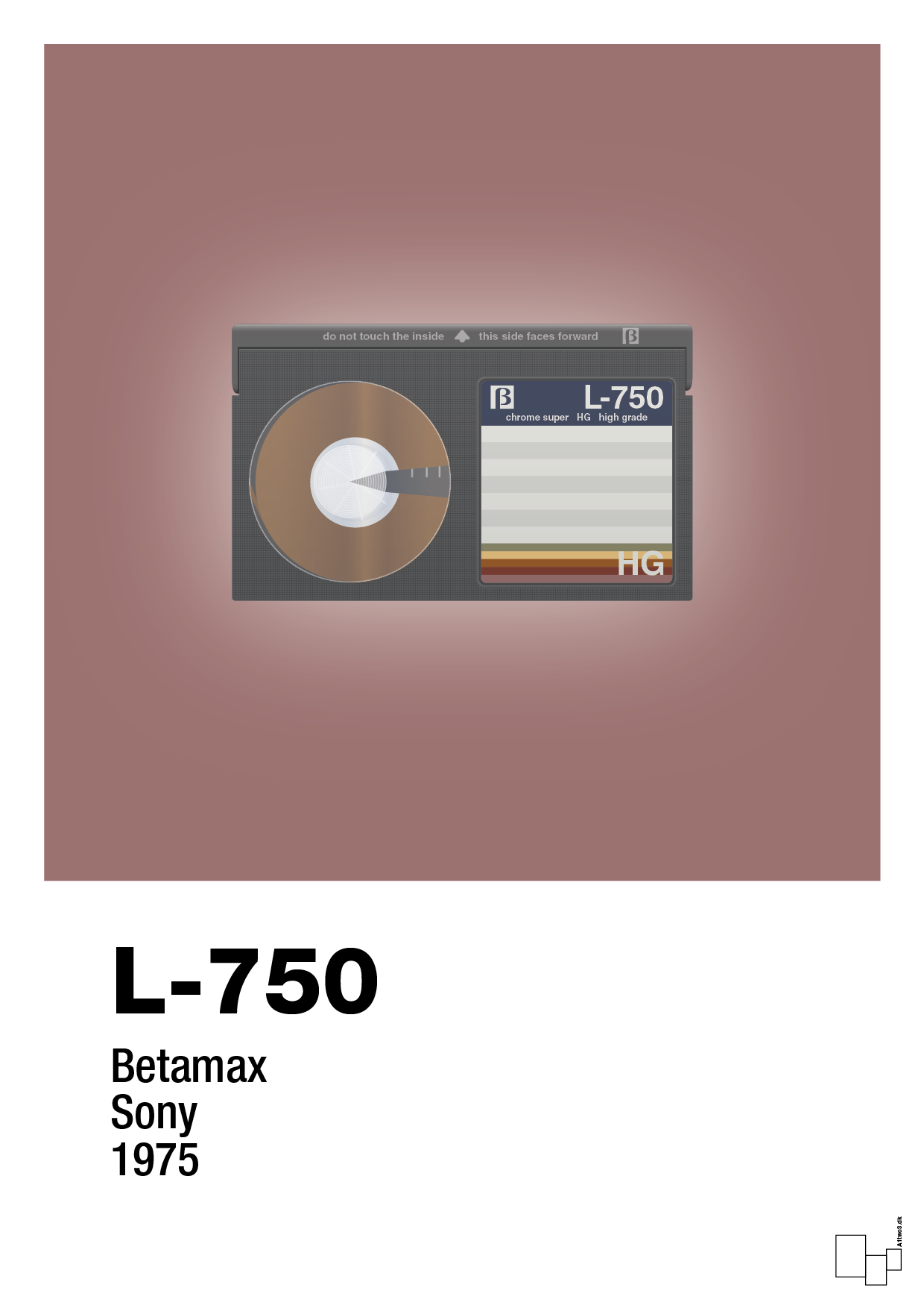 plakat: videobånd l-750 - plum-Retro-A1two3