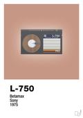 plakat: videobånd l-750 - powder-Retro-A1two3
