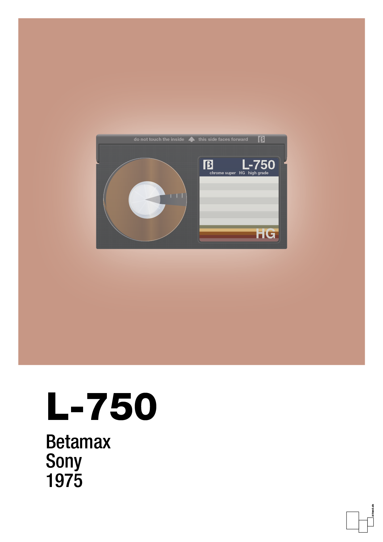 plakat: videobånd l-750 - powder-Retro-A1two3