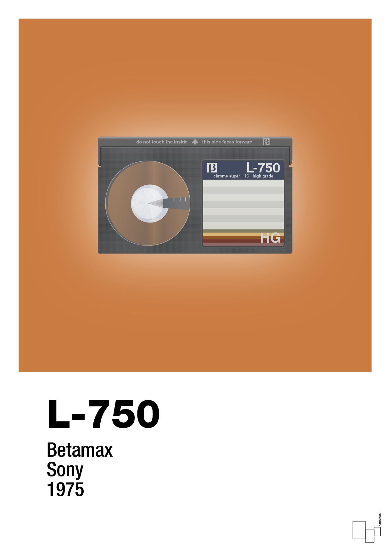 plakat: videobånd l-750 - rumba orange-Retro-A1two3