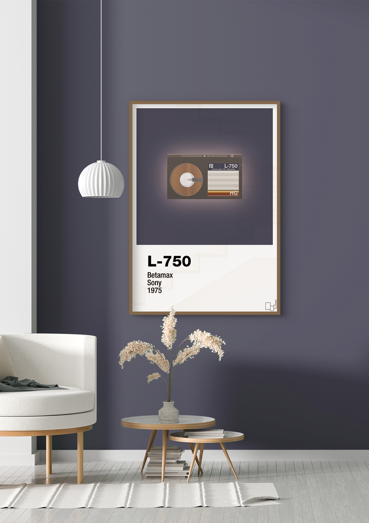plakat: videobånd l-750 - graphic charcoal-Retro-A1two3