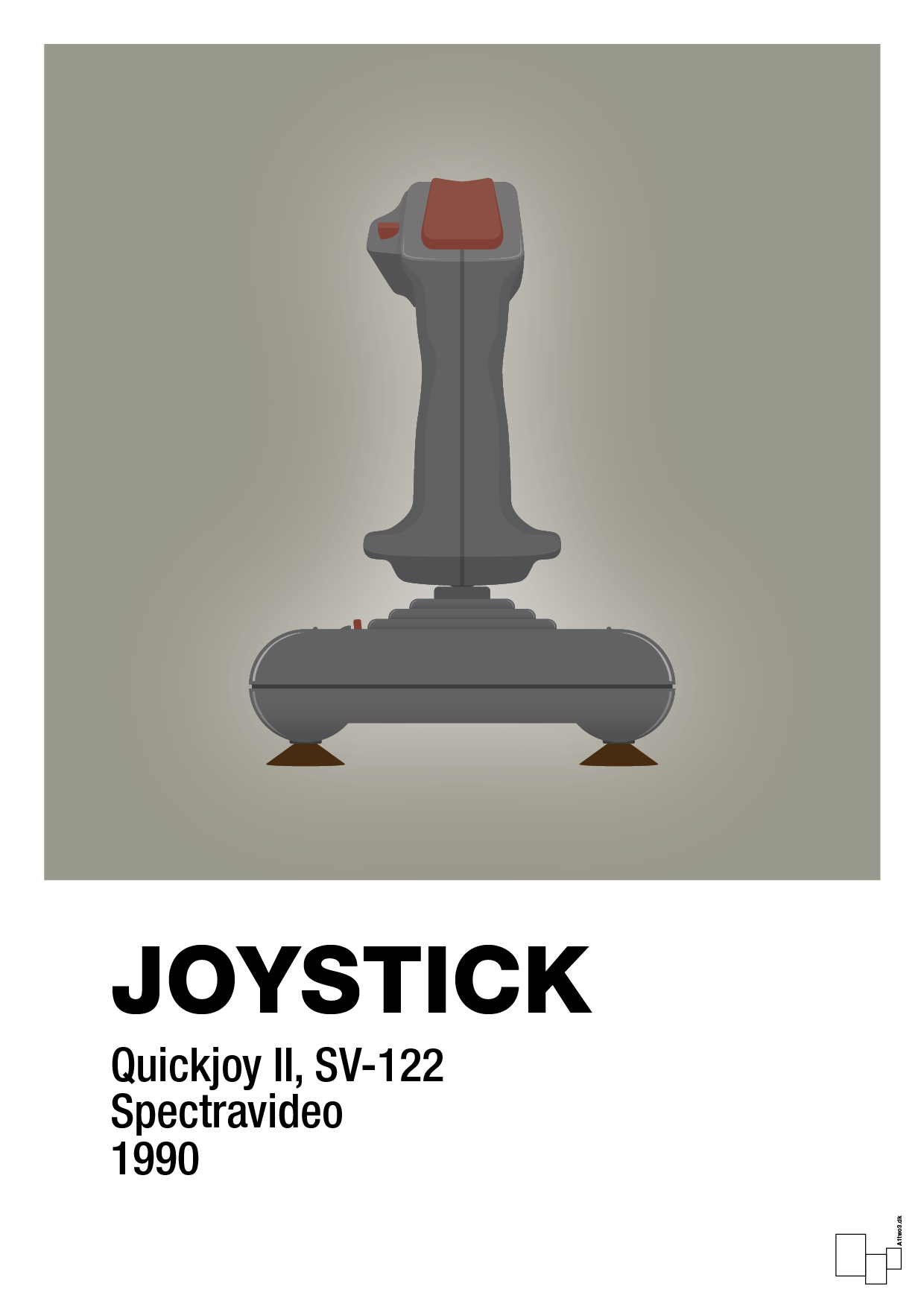 plakat: joystick quickjoy II - battleship gray-Retro-A1two3