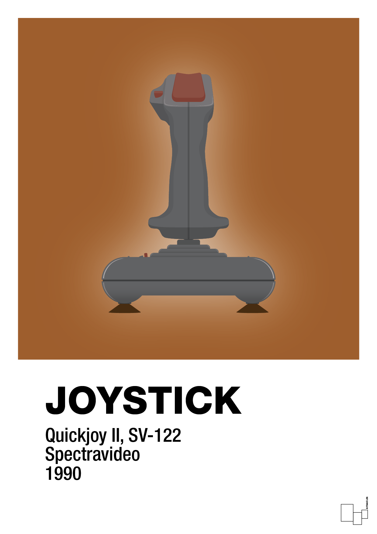 plakat: joystick quickjoy II - cognac-Retro-A1two3