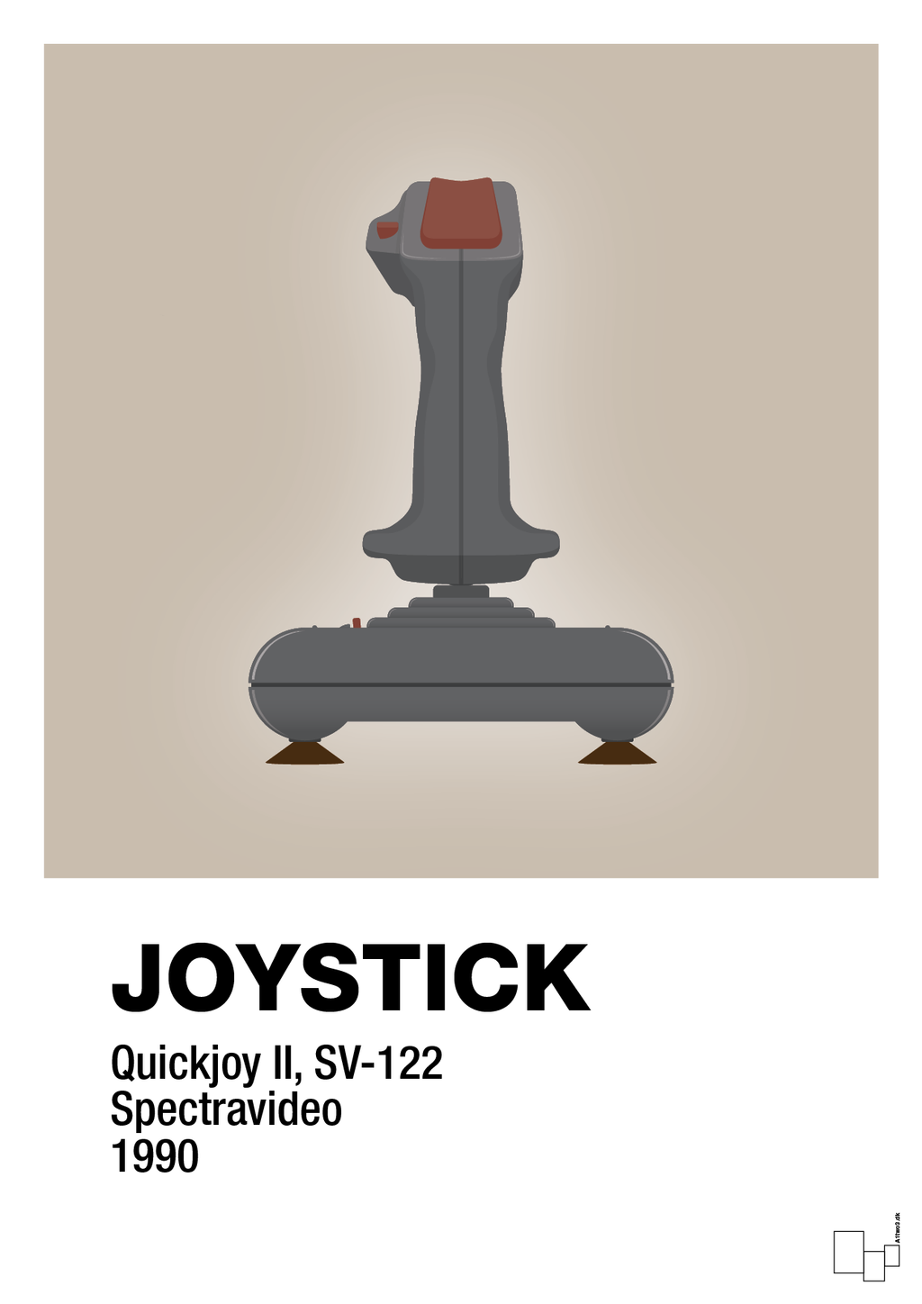 plakat: joystick quickjoy II - creamy mushroom-Retro-A1two3
