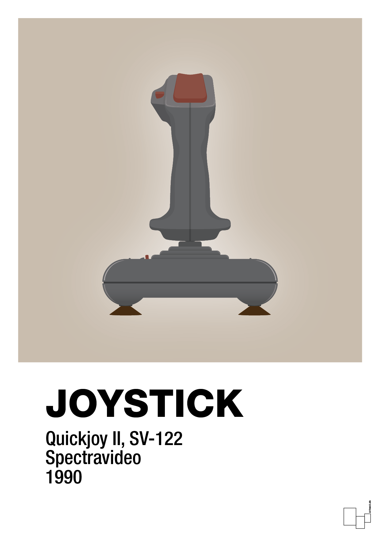plakat: joystick quickjoy II - creamy mushroom-Retro-A1two3