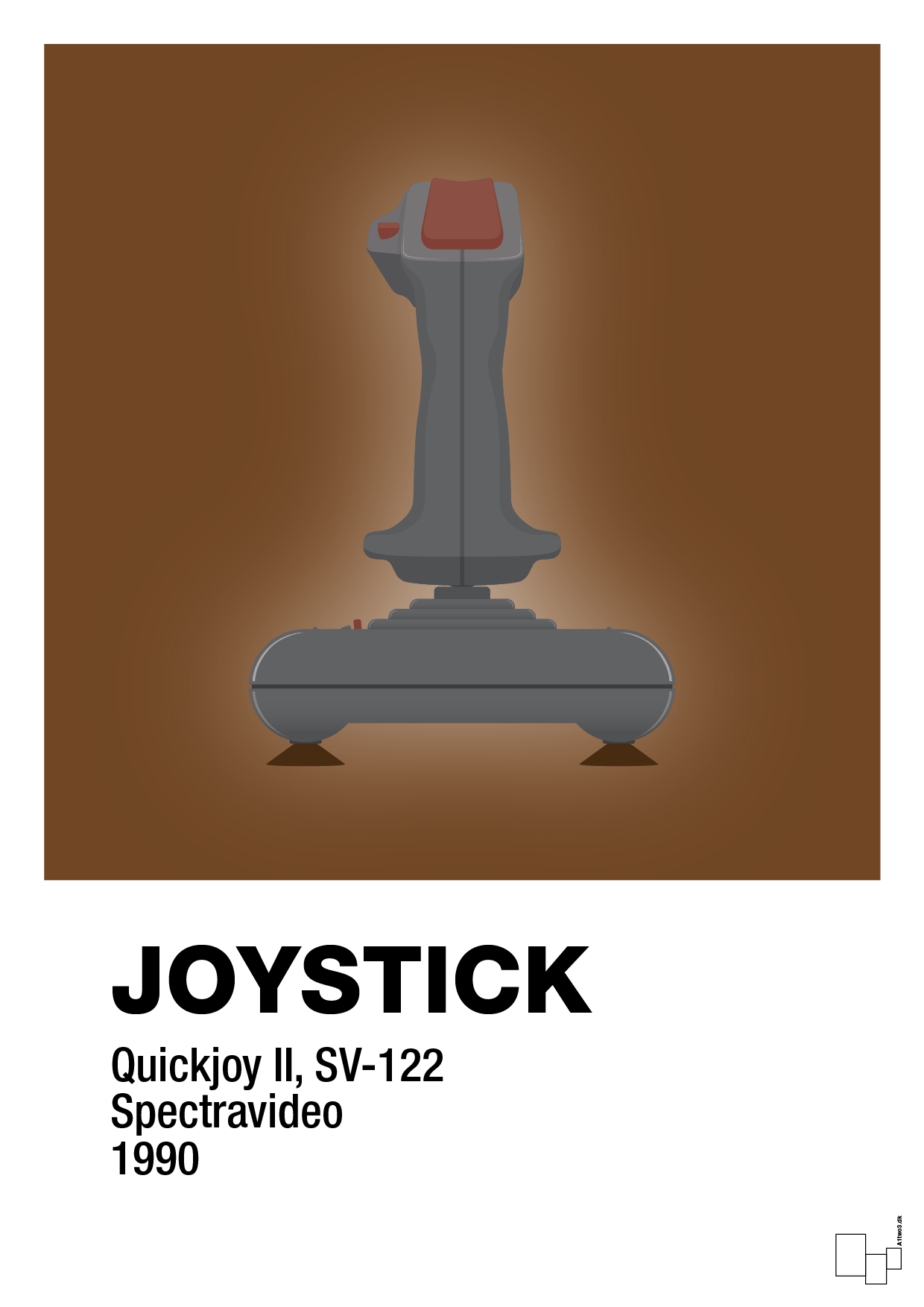 plakat: joystick quickjoy II - dark brown-Retro-A1two3
