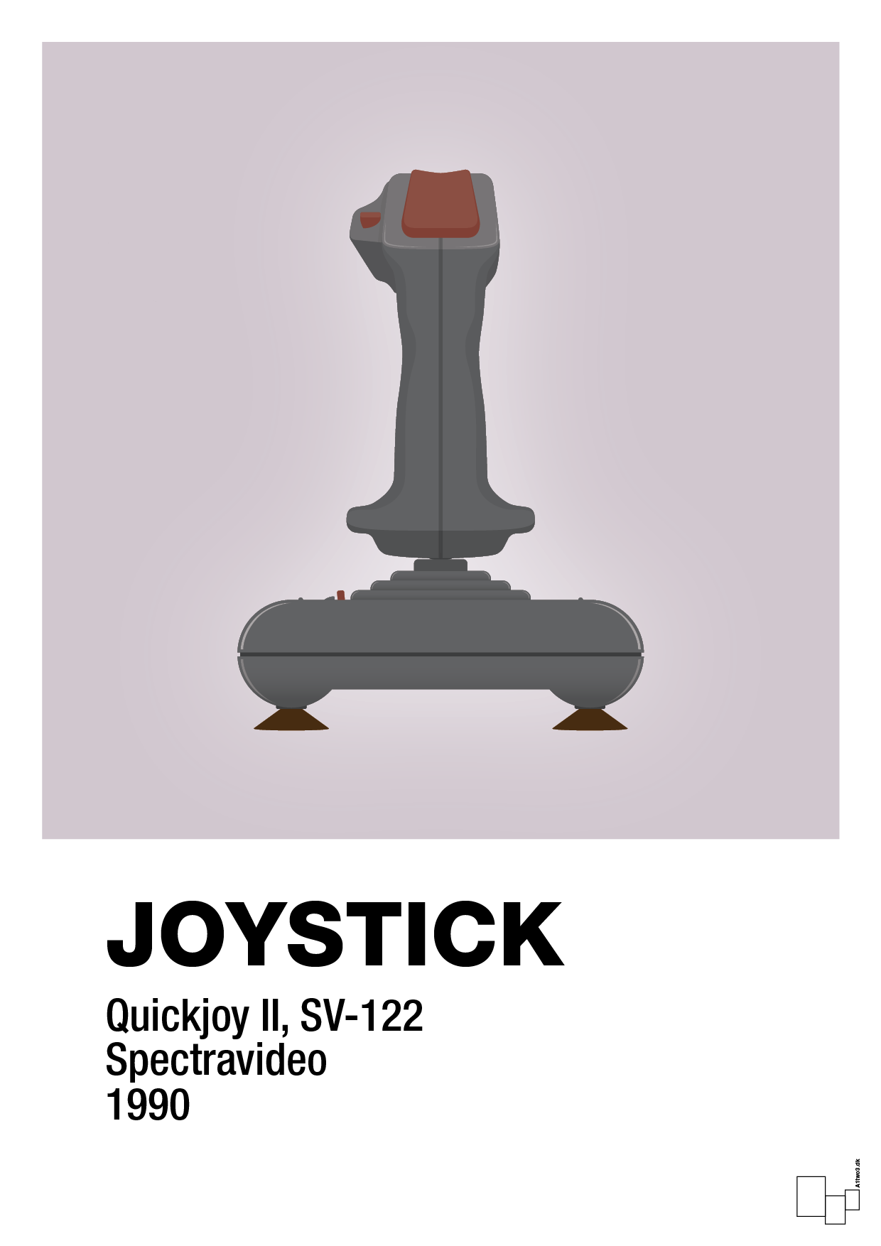 plakat: joystick quickjoy II - dusty lilac-Retro-A1two3