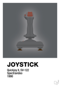 plakat: joystick quickjoy II - graphic charcoal-Retro-A1two3