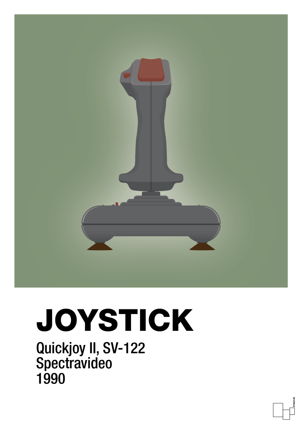 plakat: joystick quickjoy II - jade-Retro-A1two3