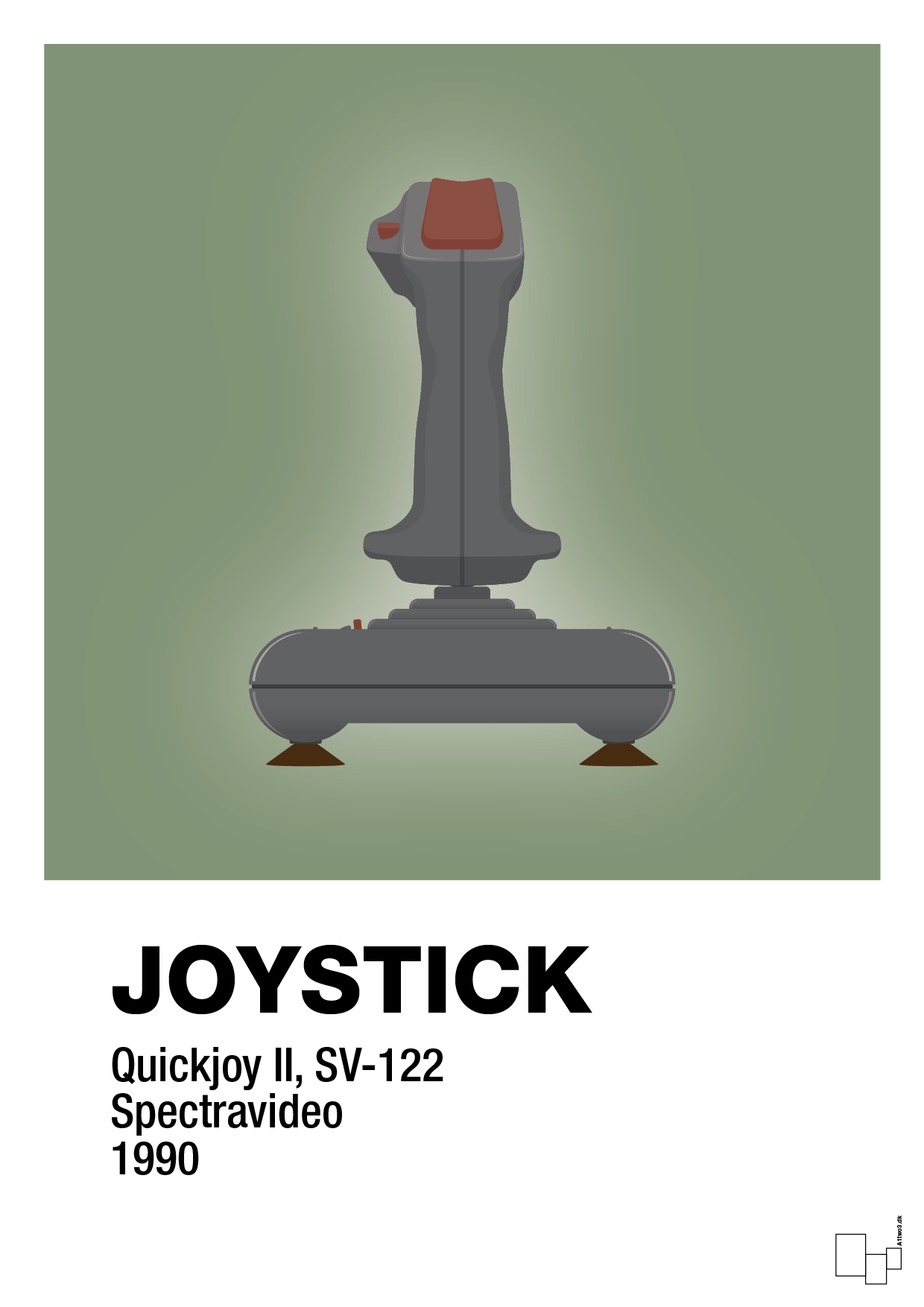 plakat: joystick quickjoy II - jade-Retro-A1two3