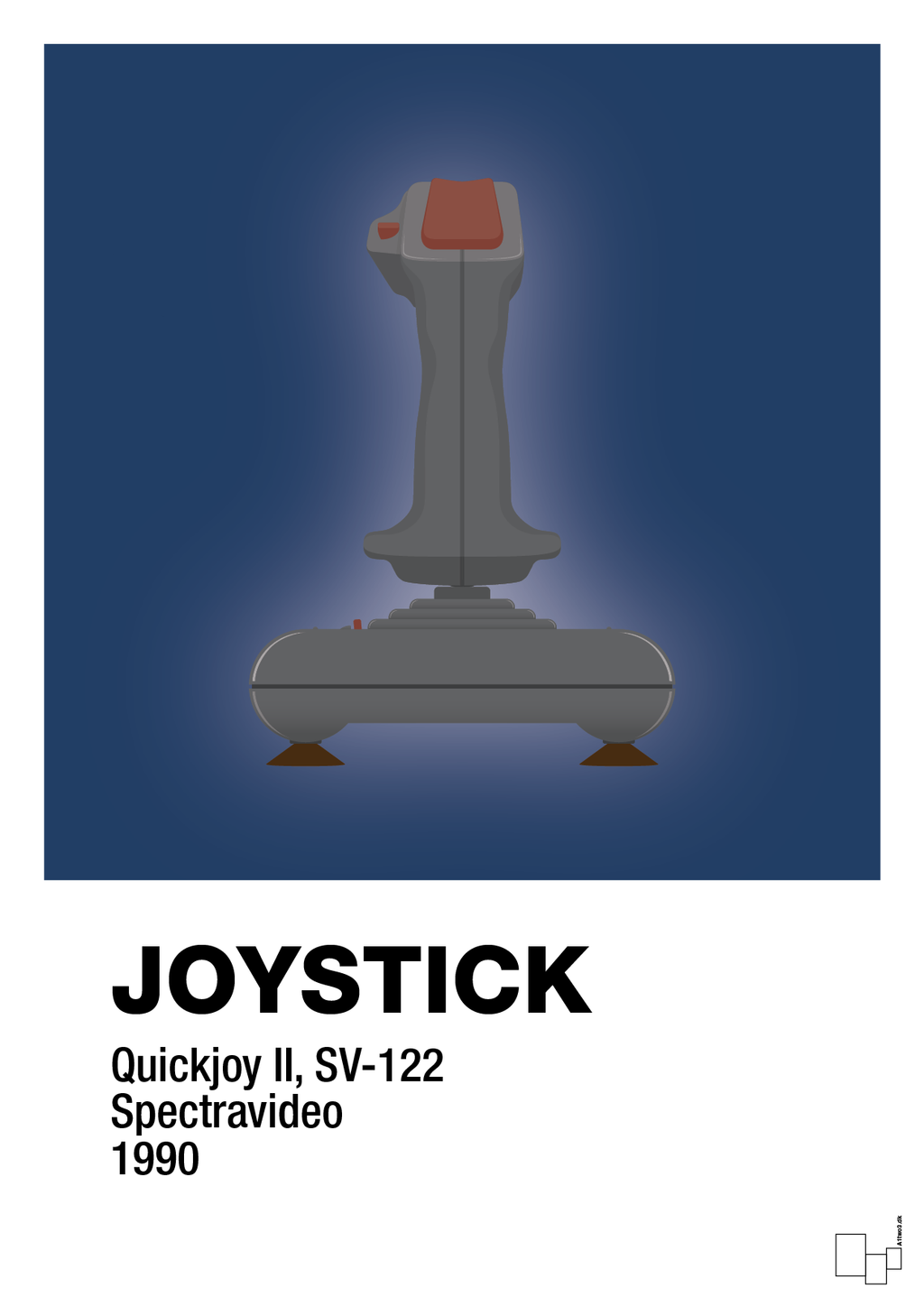 plakat: joystick quickjoy II - lapis blue-Retro-A1two3