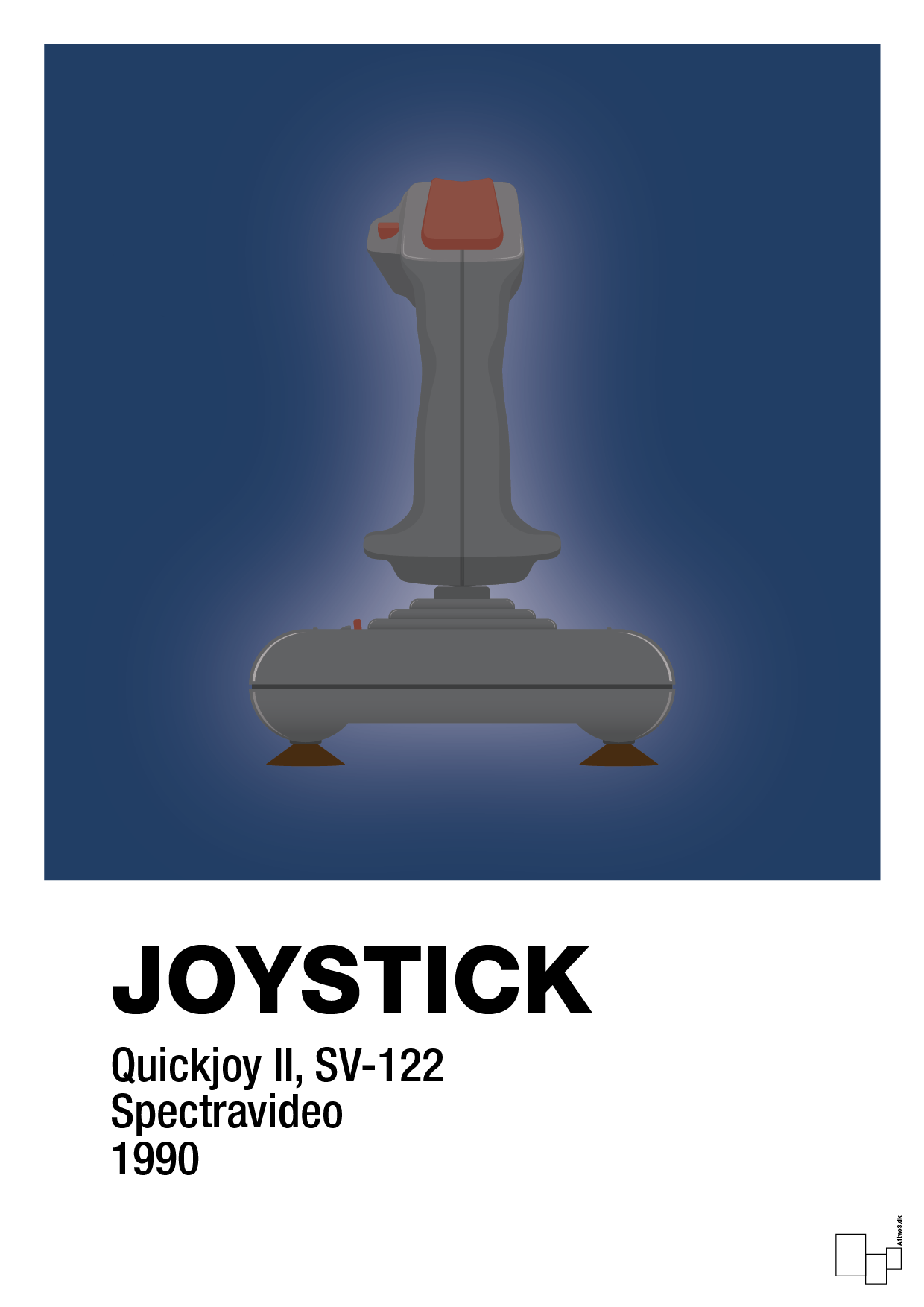 plakat: joystick quickjoy II - lapis blue-Retro-A1two3