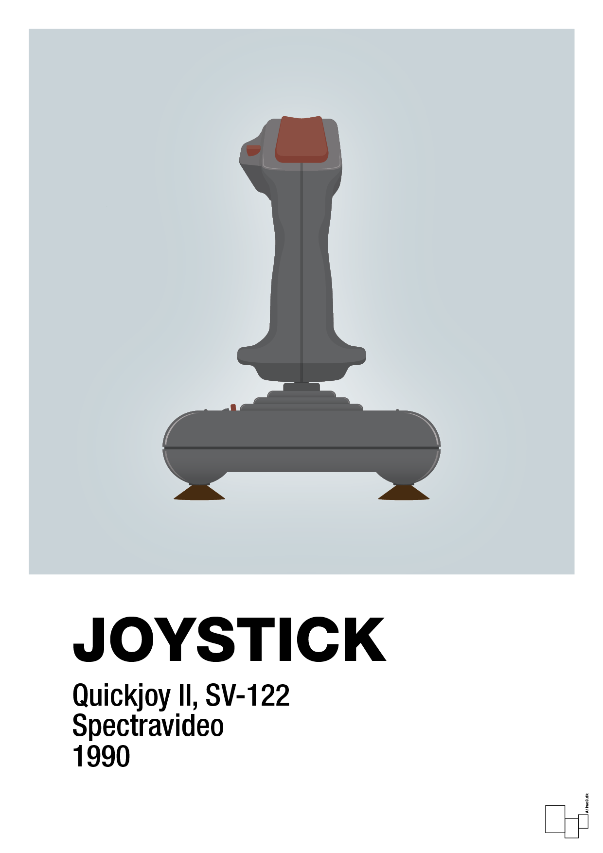 plakat: joystick quickjoy II - light drizzle-Retro-A1two3