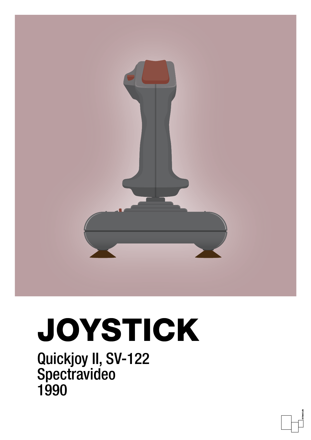 plakat: joystick quickjoy II - light rose-Retro-A1two3