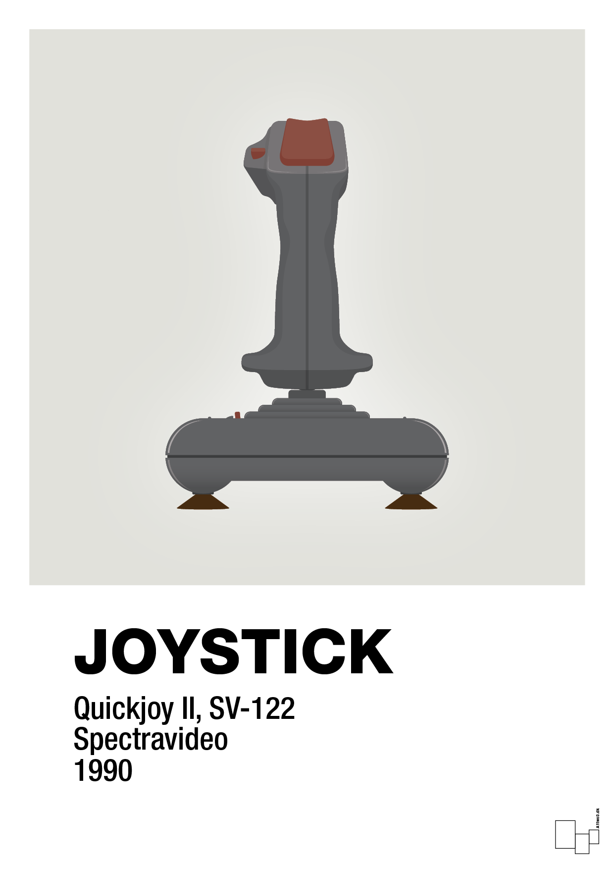 plakat: joystick quickjoy II - painters white-Retro-A1two3