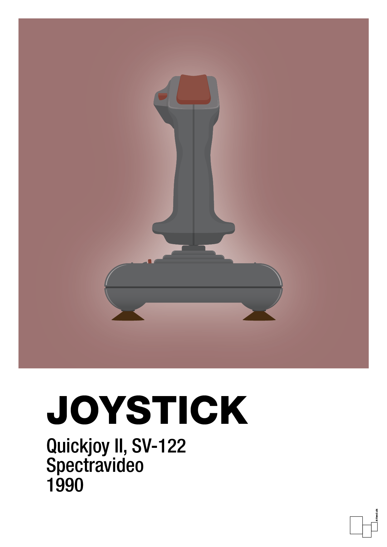 plakat: joystick quickjoy II - plum-Retro-A1two3