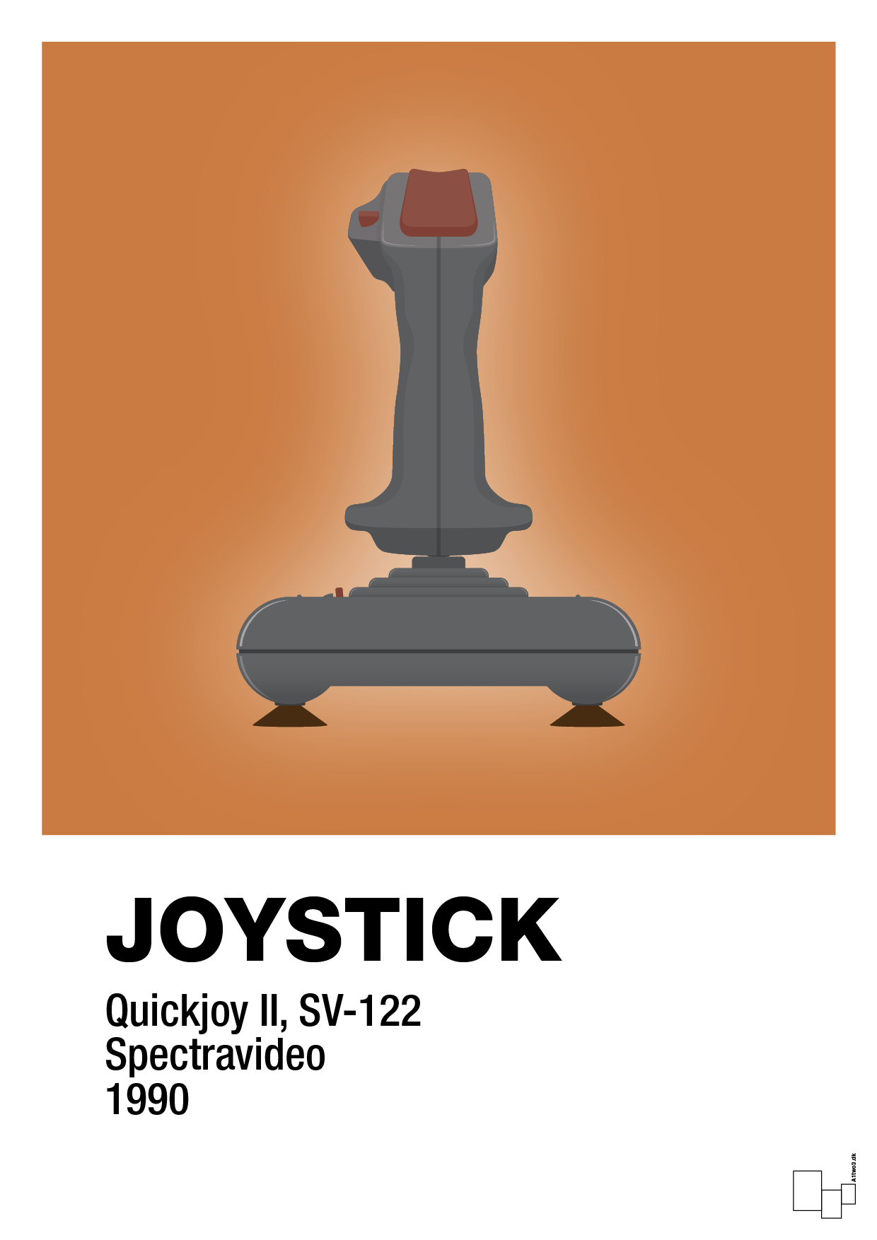 plakat: joystick quickjoy II - rumba orange-Retro-A1two3