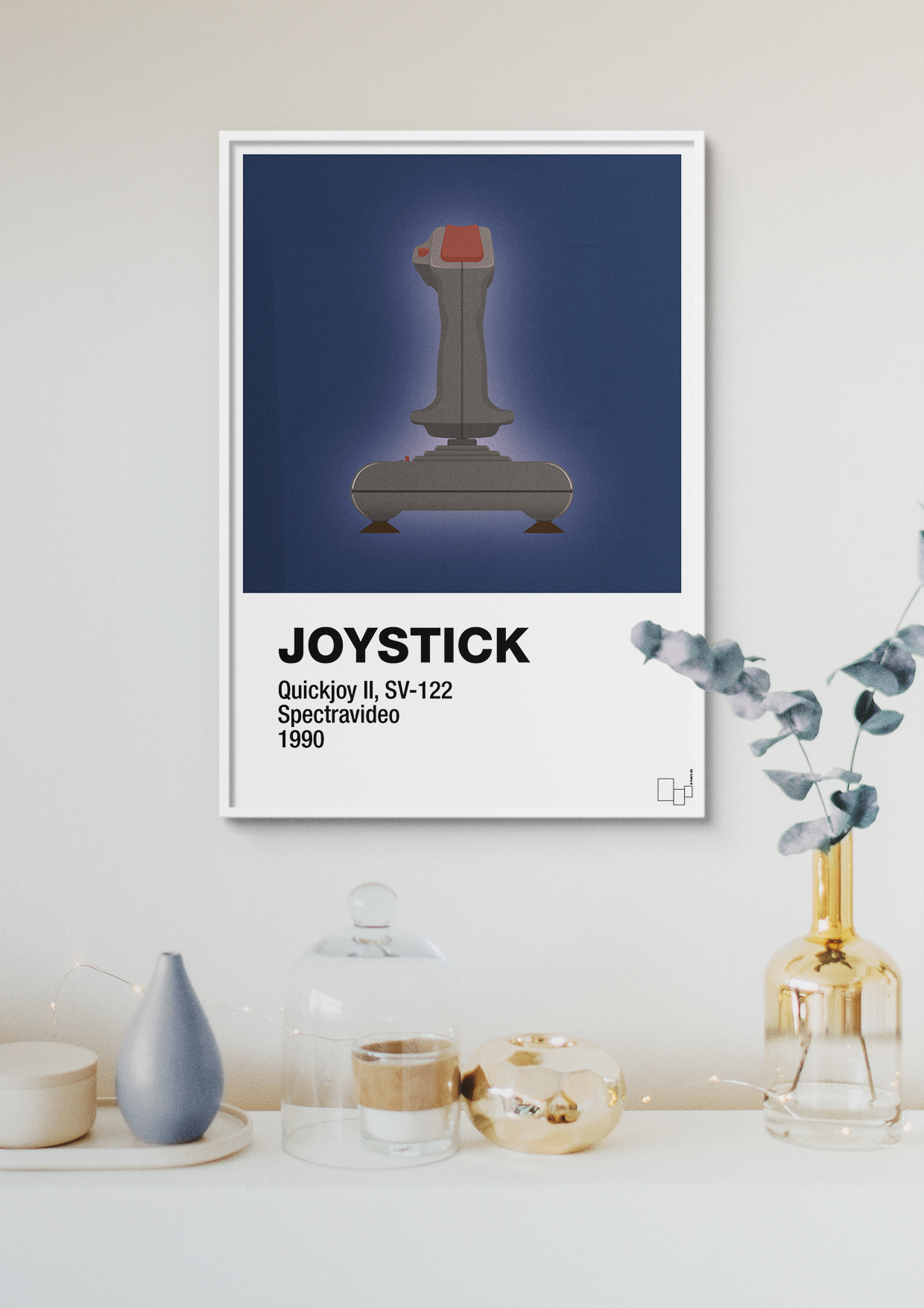 plakat: joystick quickjoy II - graphic charcoal-Retro-A1two3