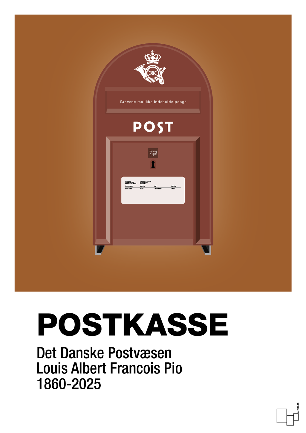 plakat: postkasse - cognac-Retro-A1two3