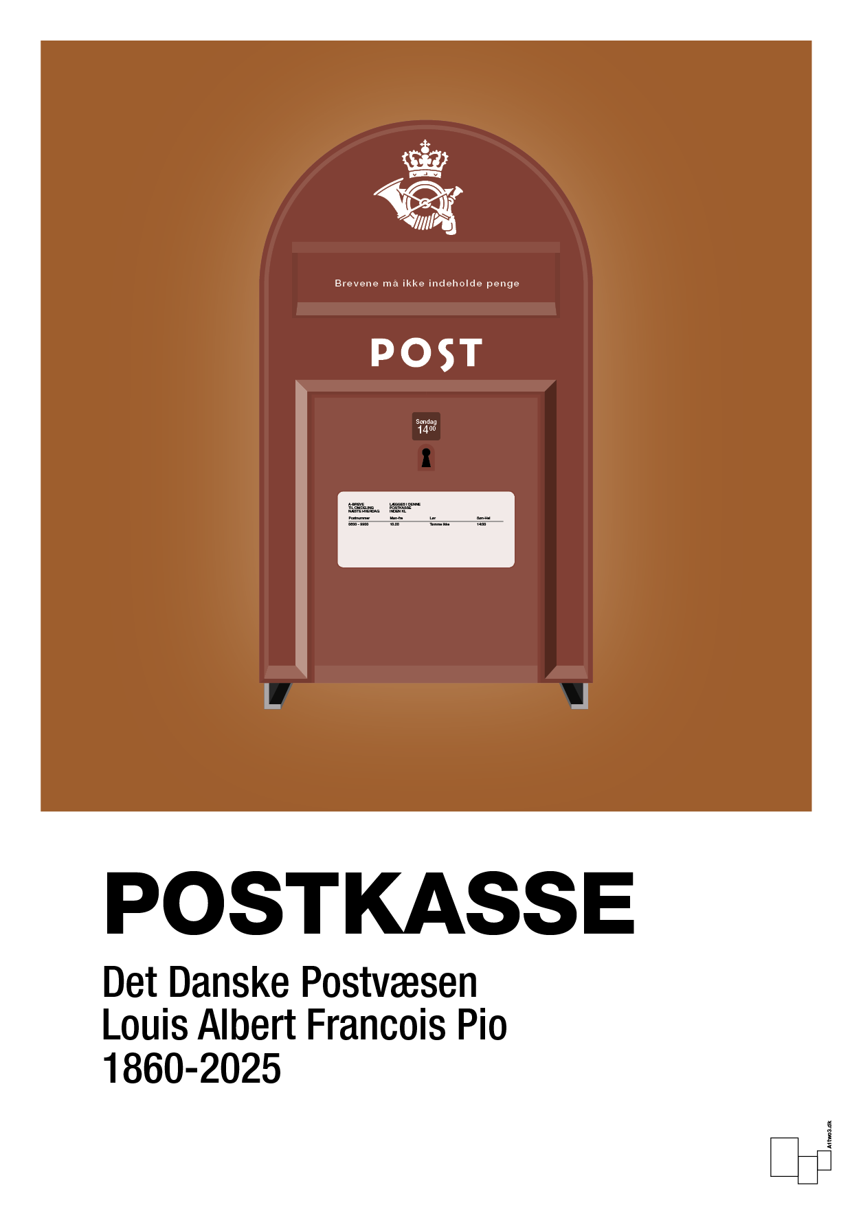 plakat: postkasse - cognac-Retro-A1two3