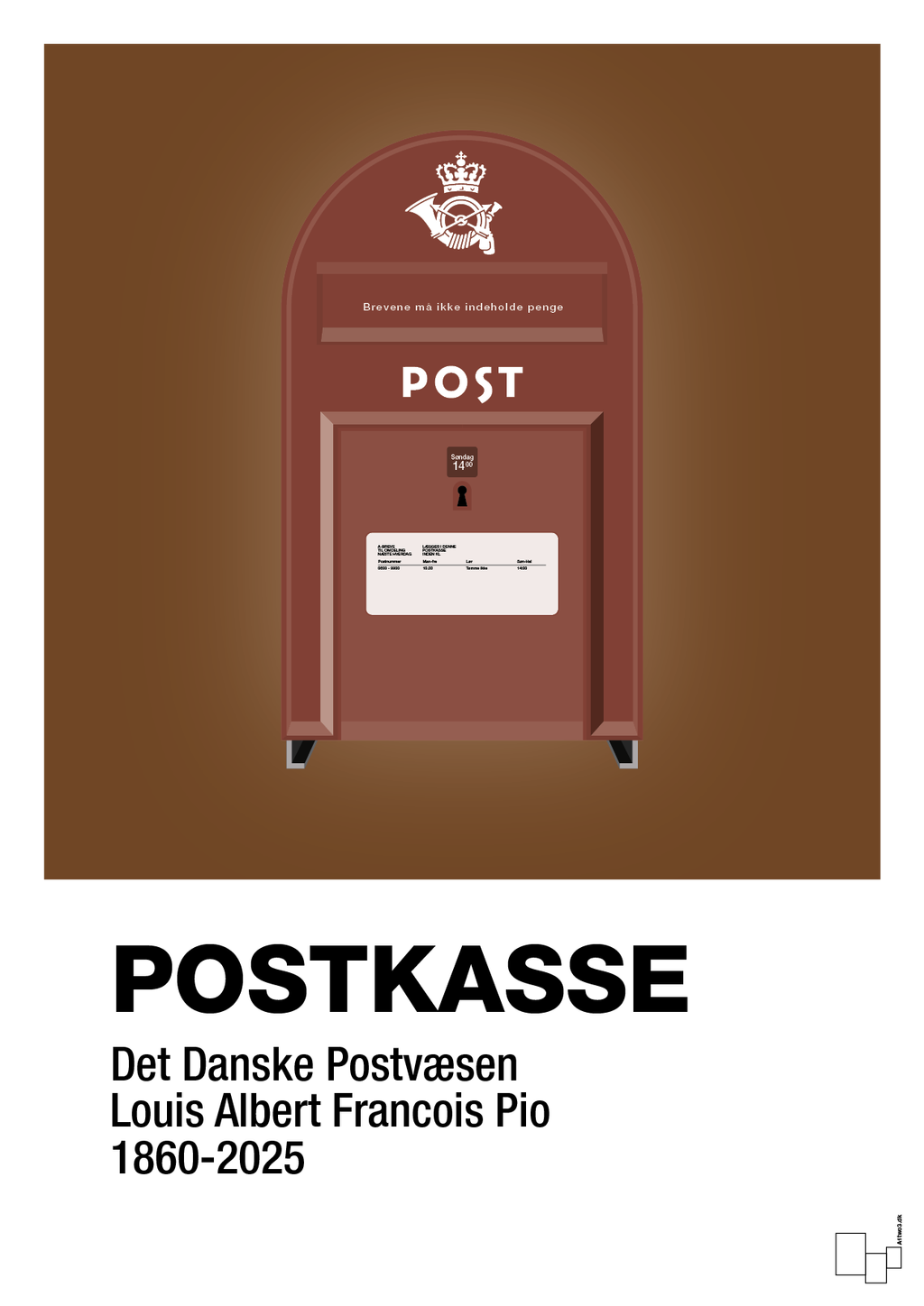 plakat: postkasse - dark brown-Retro-A1two3