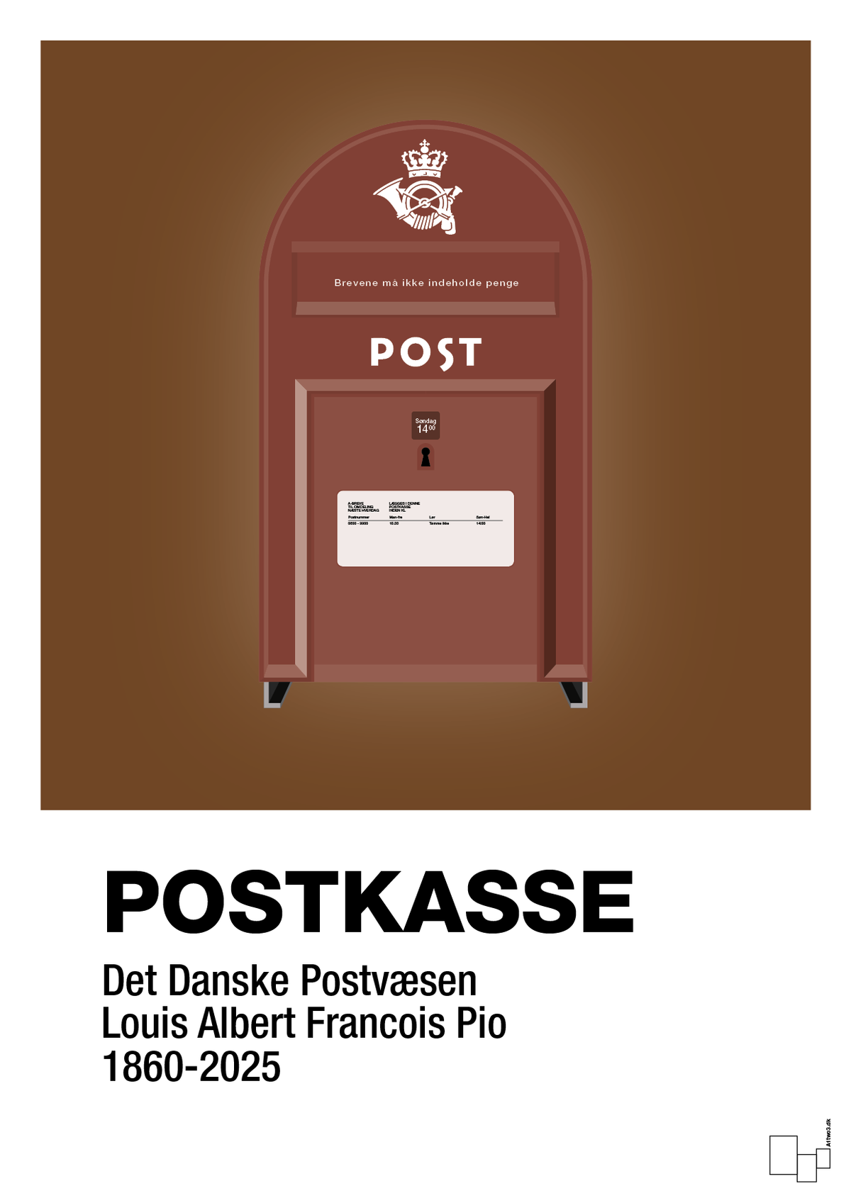 plakat: postkasse - dark brown-Retro-A1two3
