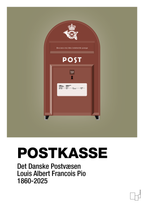 plakat: postkasse - misty forrest-Retro-A1two3
