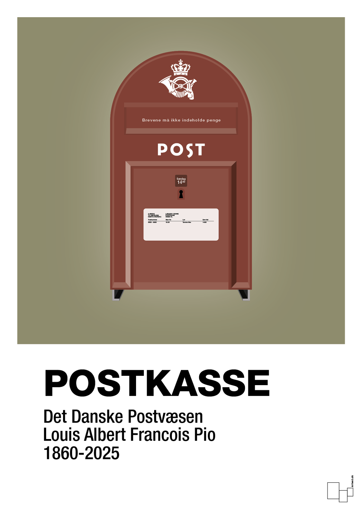 plakat: postkasse - misty forrest-Retro-A1two3