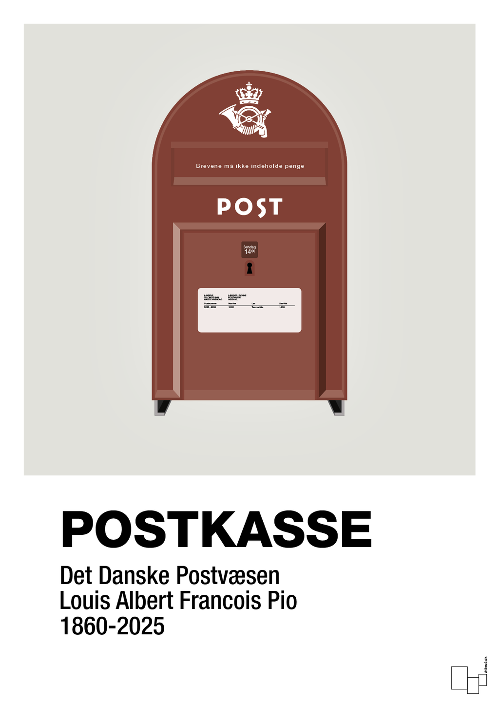 plakat: postkasse - painters white-Retro-A1two3